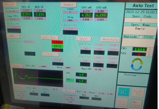 Maschine zur Prüfung von Gleichstrommotorstatoren mit pneumatischer Befestigung fournisseur