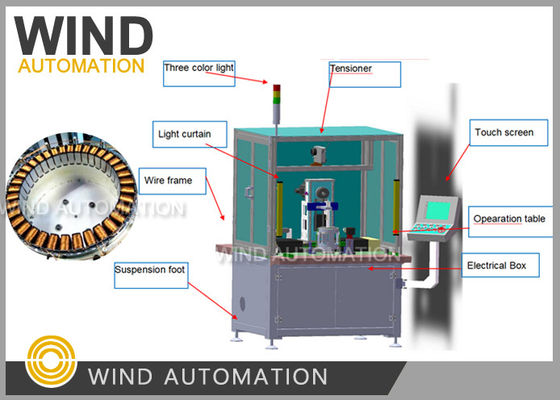 Vollautomatische Motorwickelmaschine 8kw Zähnewicklung für beschichtete Statorstapel